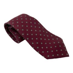 Christian Dior Vintage Men’s Burgundy Floral Patterned Tie